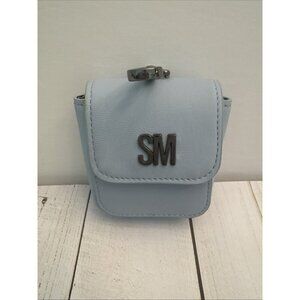 Steve Madden Light Blue Women’s Purse Charm Airpod Case Snap Closure 3”x3”x1.5”
